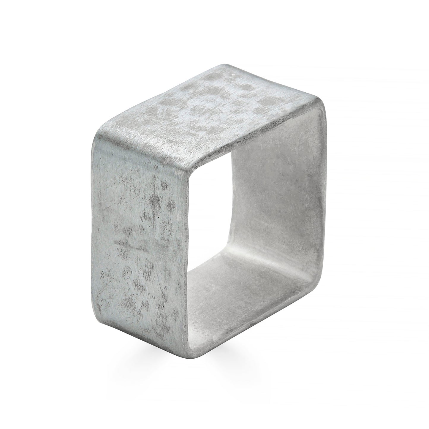 Textured Square Silver Ring