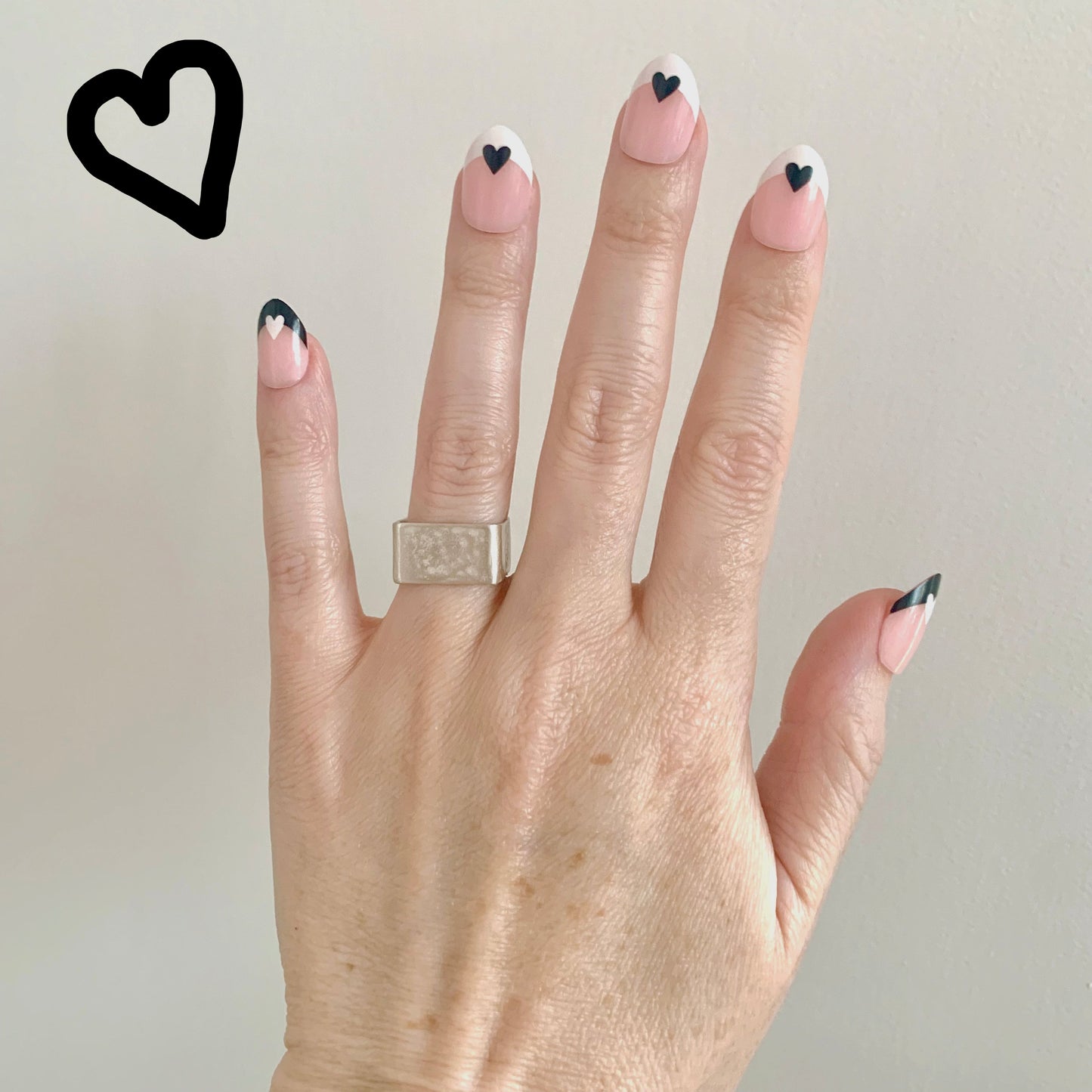 Textured Square Silver Ring