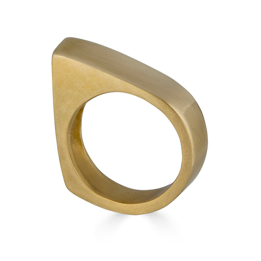 Rounded Pyramid Brass Ring